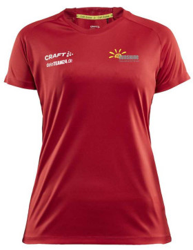 Fitnessclub Sunshine Shirt Rot Damen