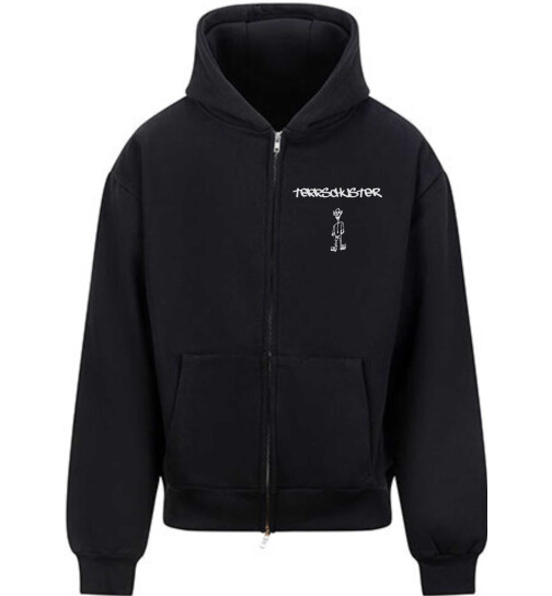 Tekkschuster Oversized Sweatjacke schwarz