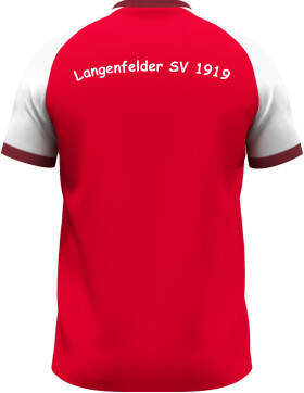 Langenfelder SV T-Shirt rot weiß Herren